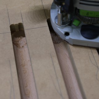 Fräsning av spår i trancherbräda